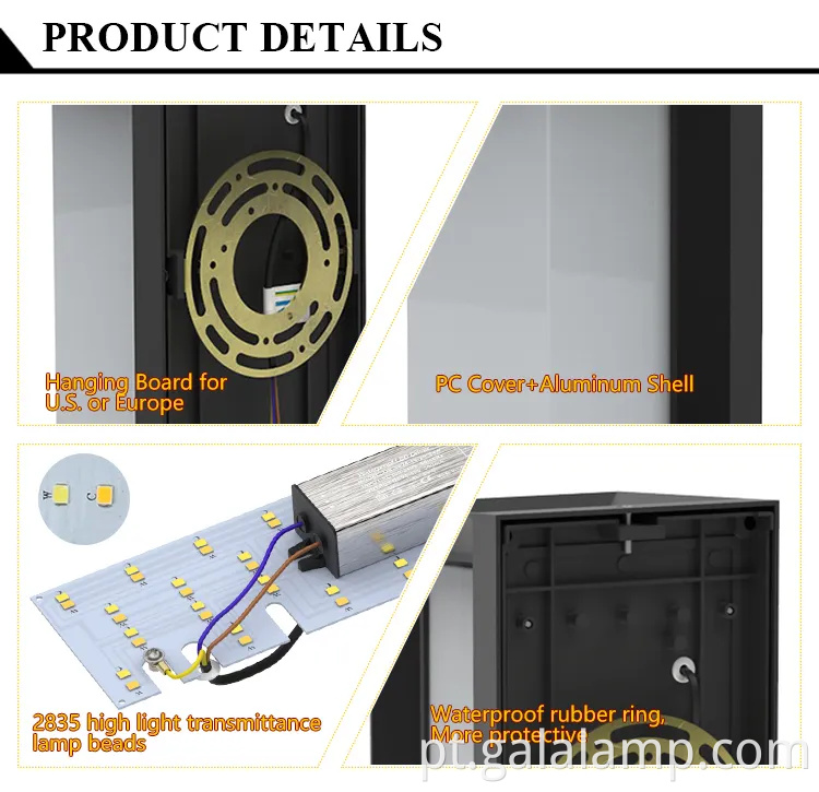 Luz de parede externa à prova d'água 24W para jardins elegantes